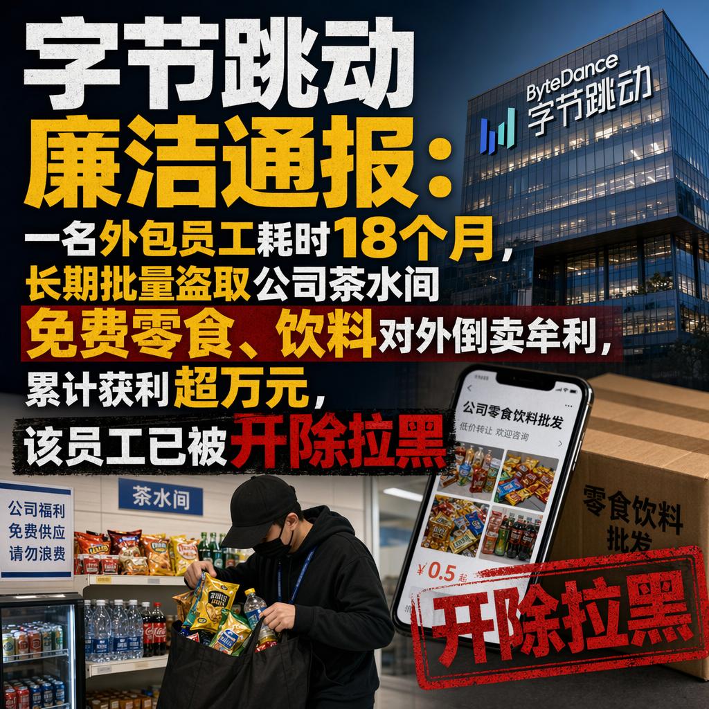 18个月，超万元，日均25块钱。
有人给字节这位外包员工算了笔账：为了倒卖免费零
