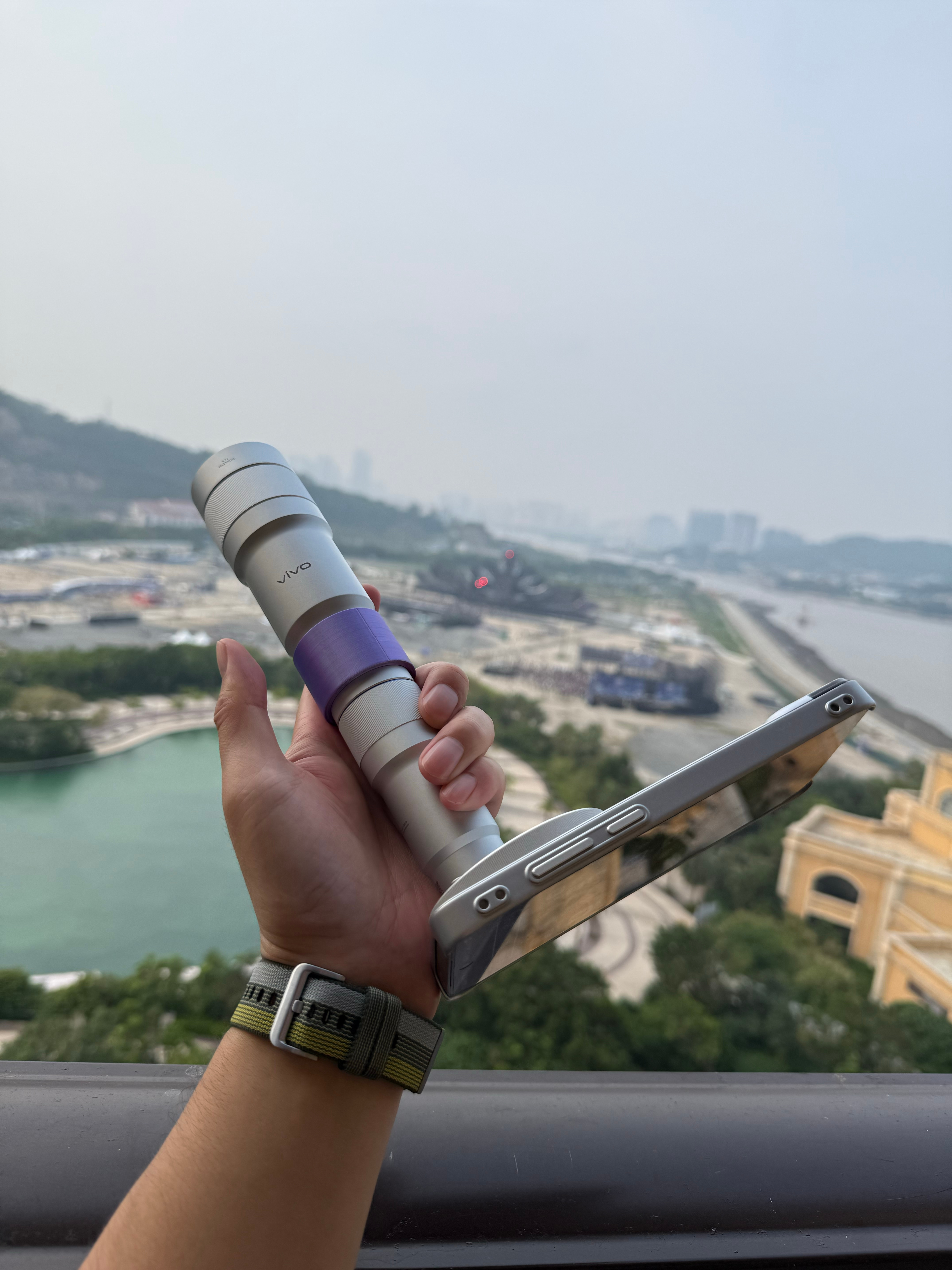 vivo这两个增距镜通过一个3D打印的转接环连接秒开仙人模式民间自制！ 珠海·珠