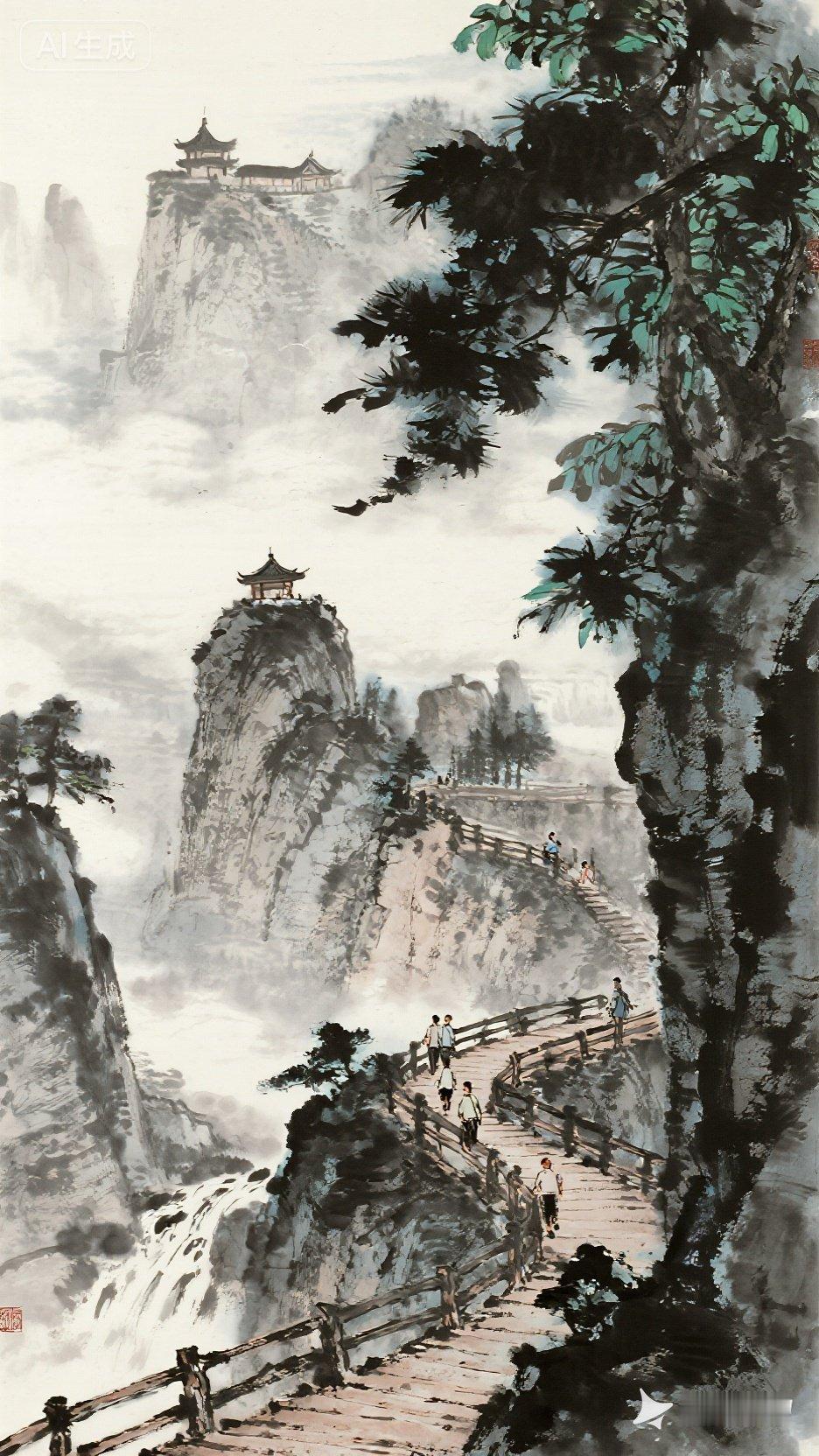 找好的国风壁纸，我可有不少渠道。
在各大壁纸APP上，像图虫、堆糖，搜索“国风”