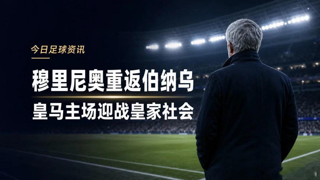 穆里尼奥今晚重返伯纳乌。皇马主场迎战皇家社会。这不是一场怀旧展示，新阵容的第一场