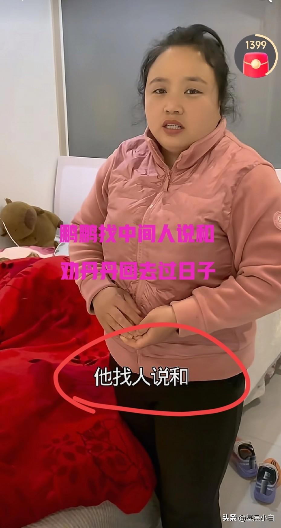 鹏鹏终于托人找丹丹说和了。
丹丹在城里带孩子打工，状态明明比之前好了很多。
可她