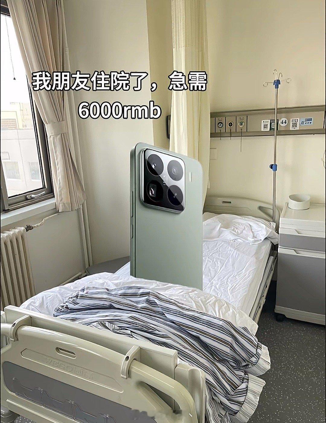 我朋友住院了，急需6000rmb，对，他的名字叫小米15 Pro[二哈][二哈]