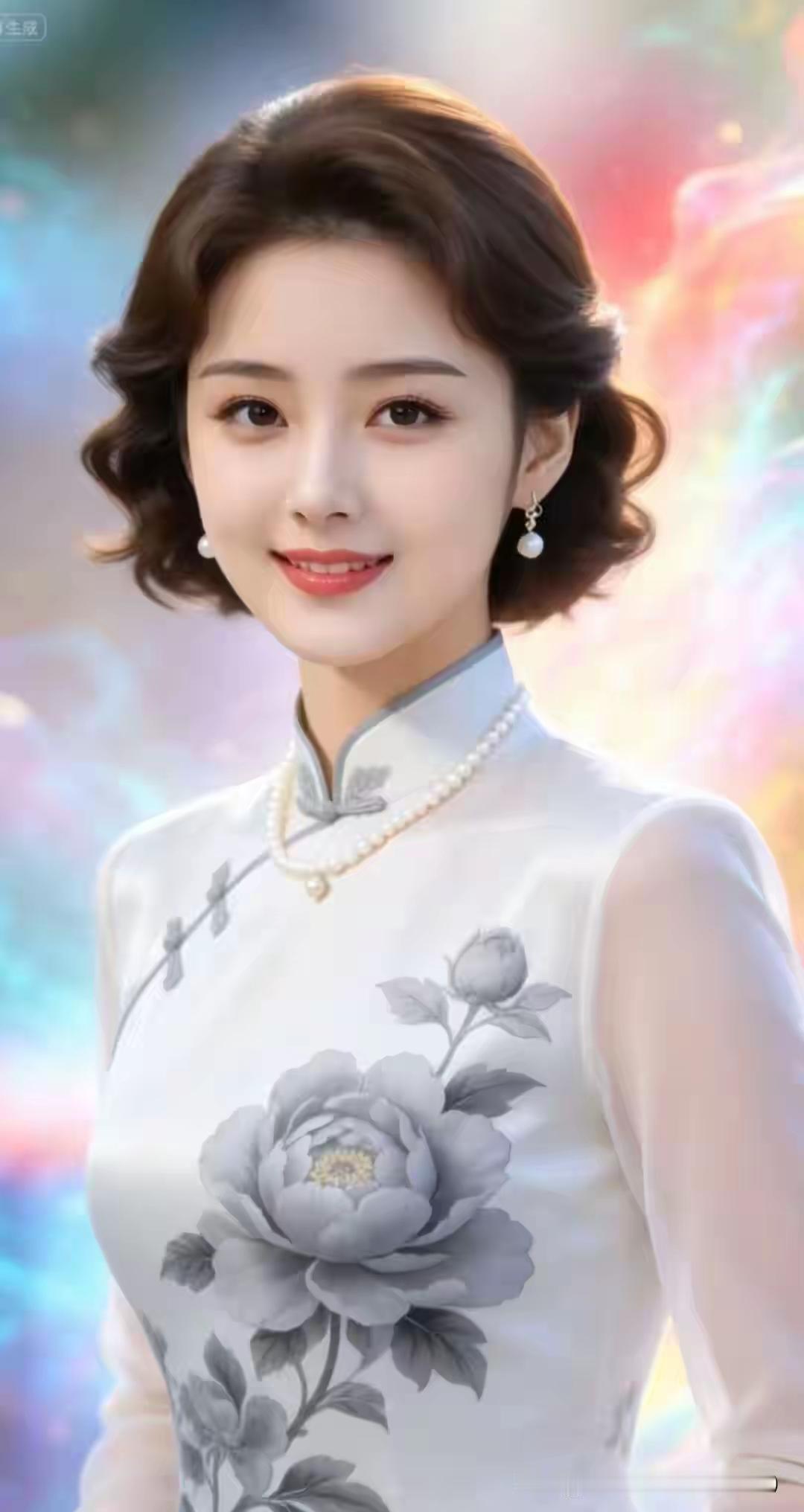 优雅旗袍美人，气质如花绽放
