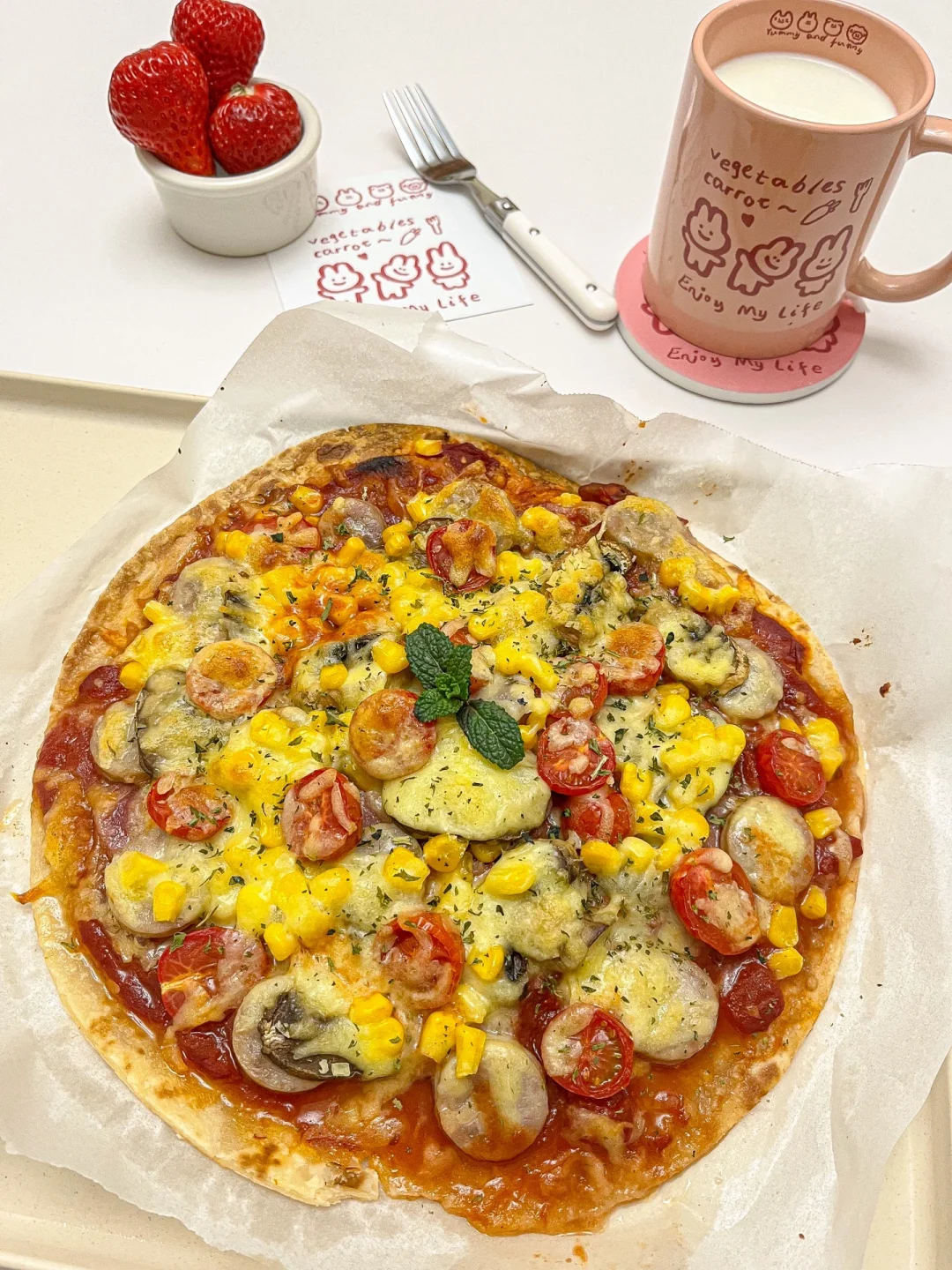 今日份晚餐 | 🍕在家自制披萨，超级简单