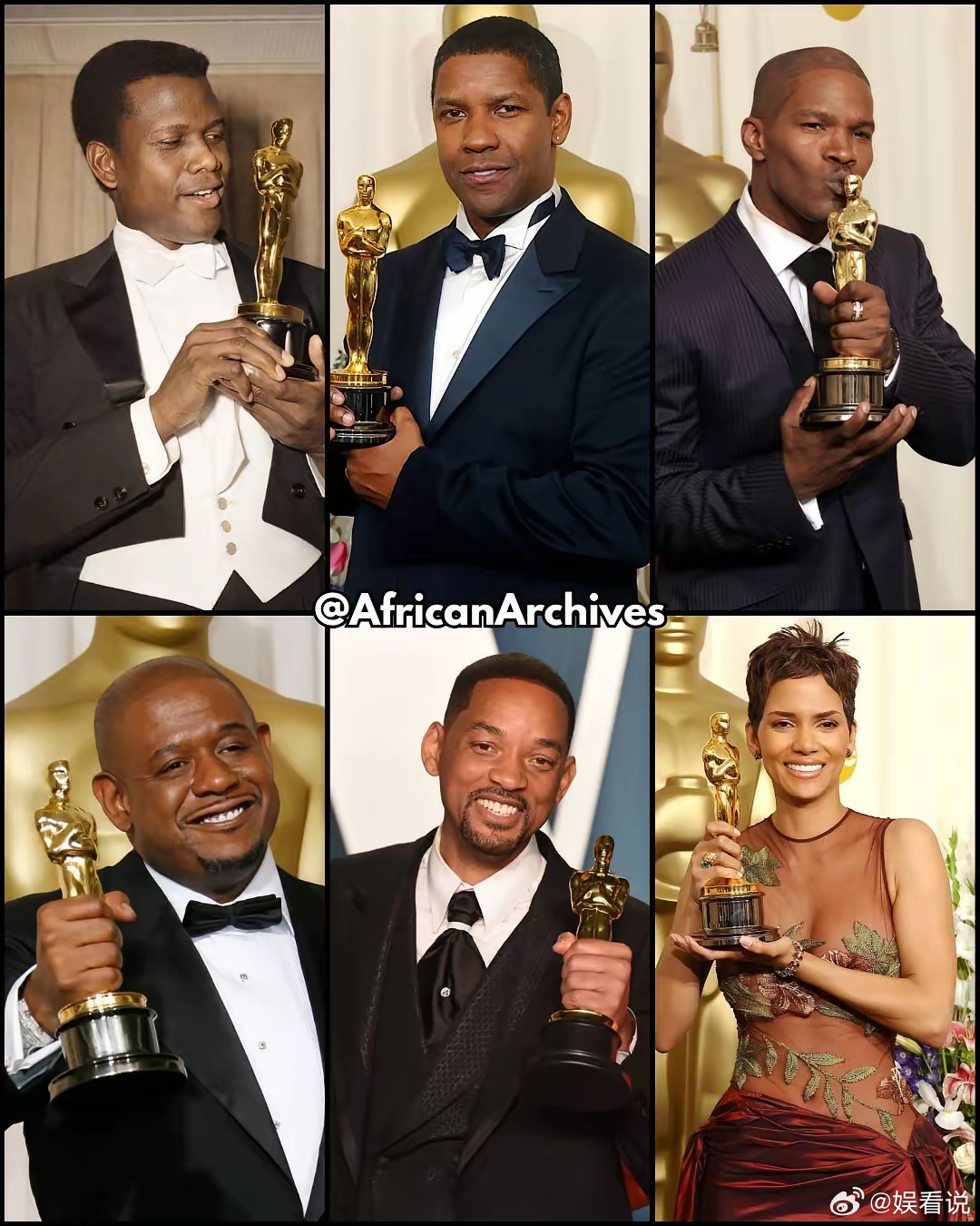 在奥斯卡奖96年的历史里，仅有一位黑人女演员获得最佳女主角奖，五位黑人男演员获得