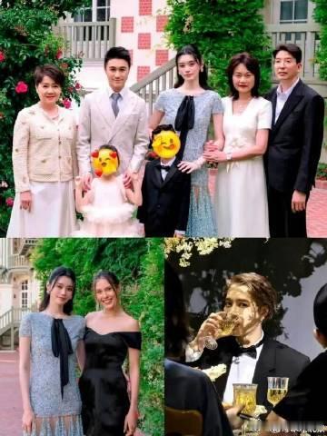 何猷君妈妈见奚梦瑶之前做了背调法国巴黎的婚礼欢迎晚宴上，奚梦瑶与何猷君依偎在何妈