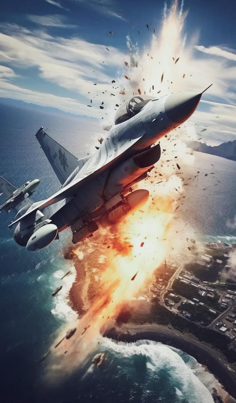 最新消息，台湾空军一架f16战斗机，在1月6号晚间例行性训练期间失事，飞行员最后