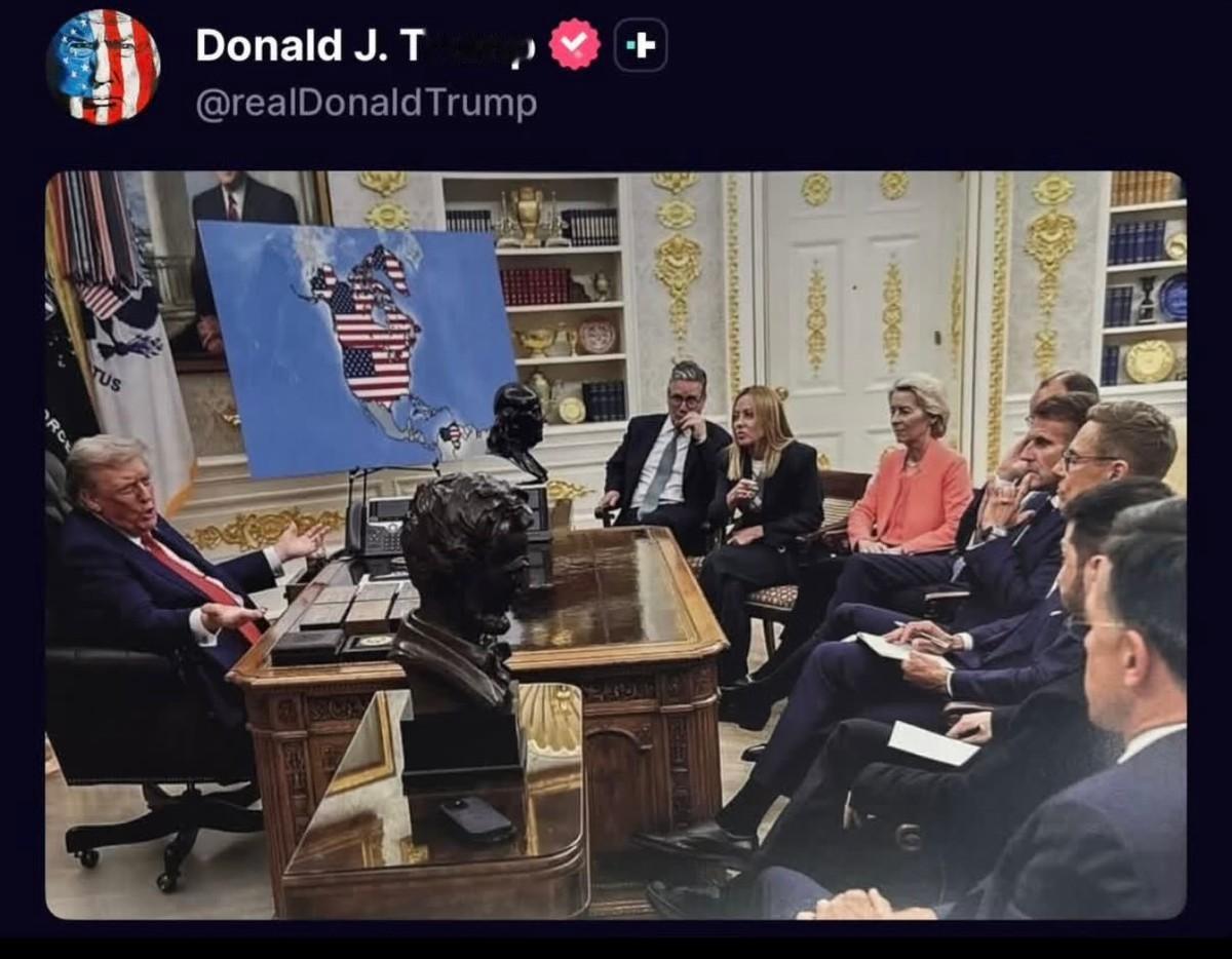 要一统中北美？特朗普“地图开疆”，北到格陵兰南至委内瑞拉全盖上星条旗

日前，特