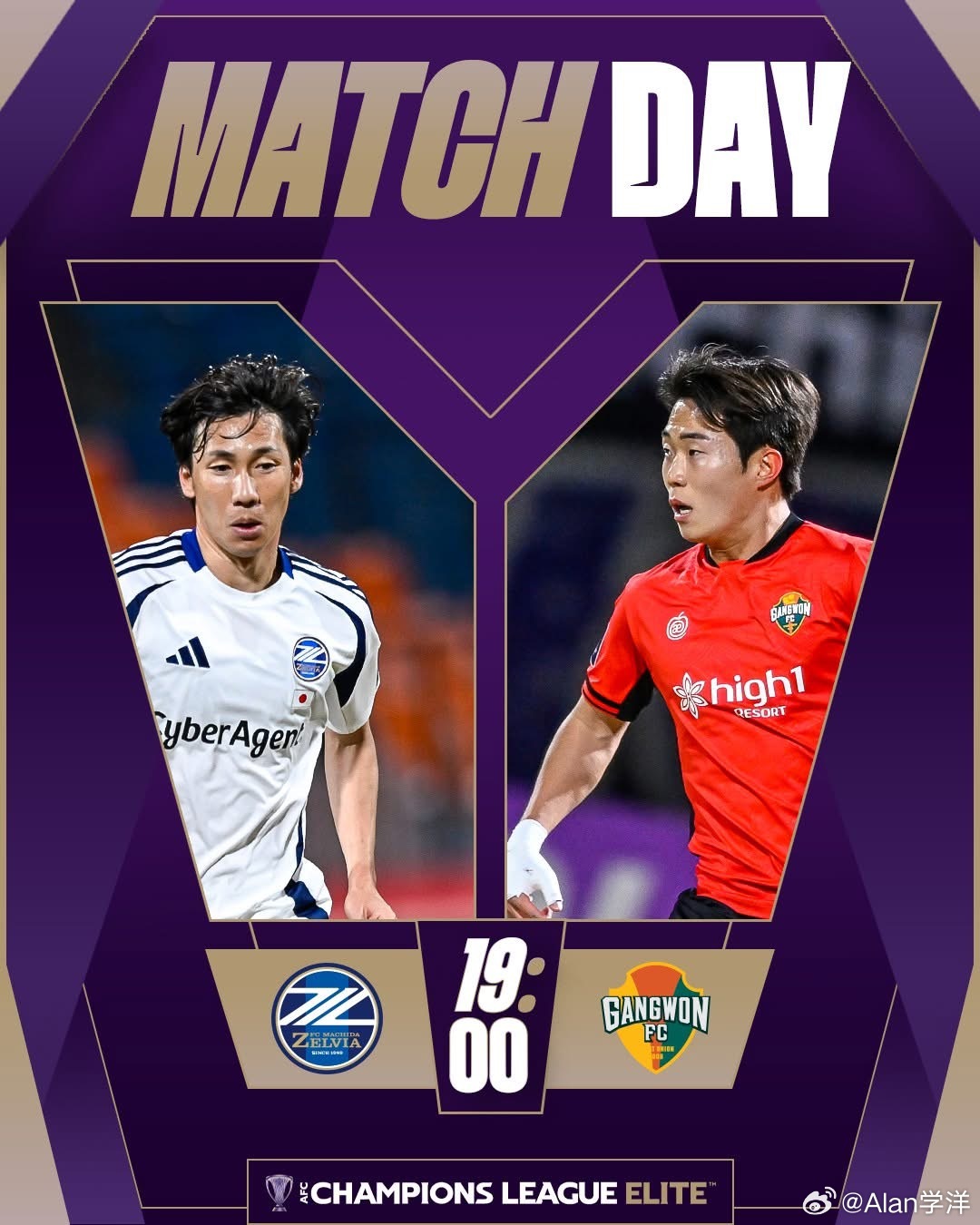 今日18点，在解说亚冠精英联赛1/8决赛次回合町田泽维亚vs江原FC，首回合0：