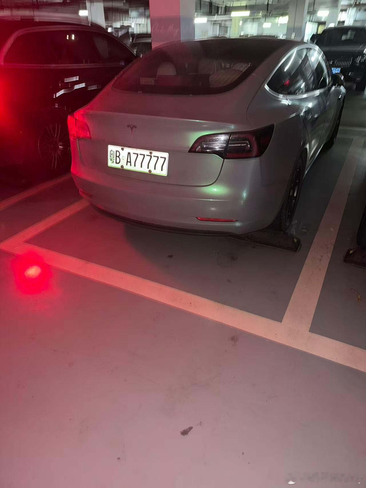 这特斯拉车牌号码不错差一点就67 深圳