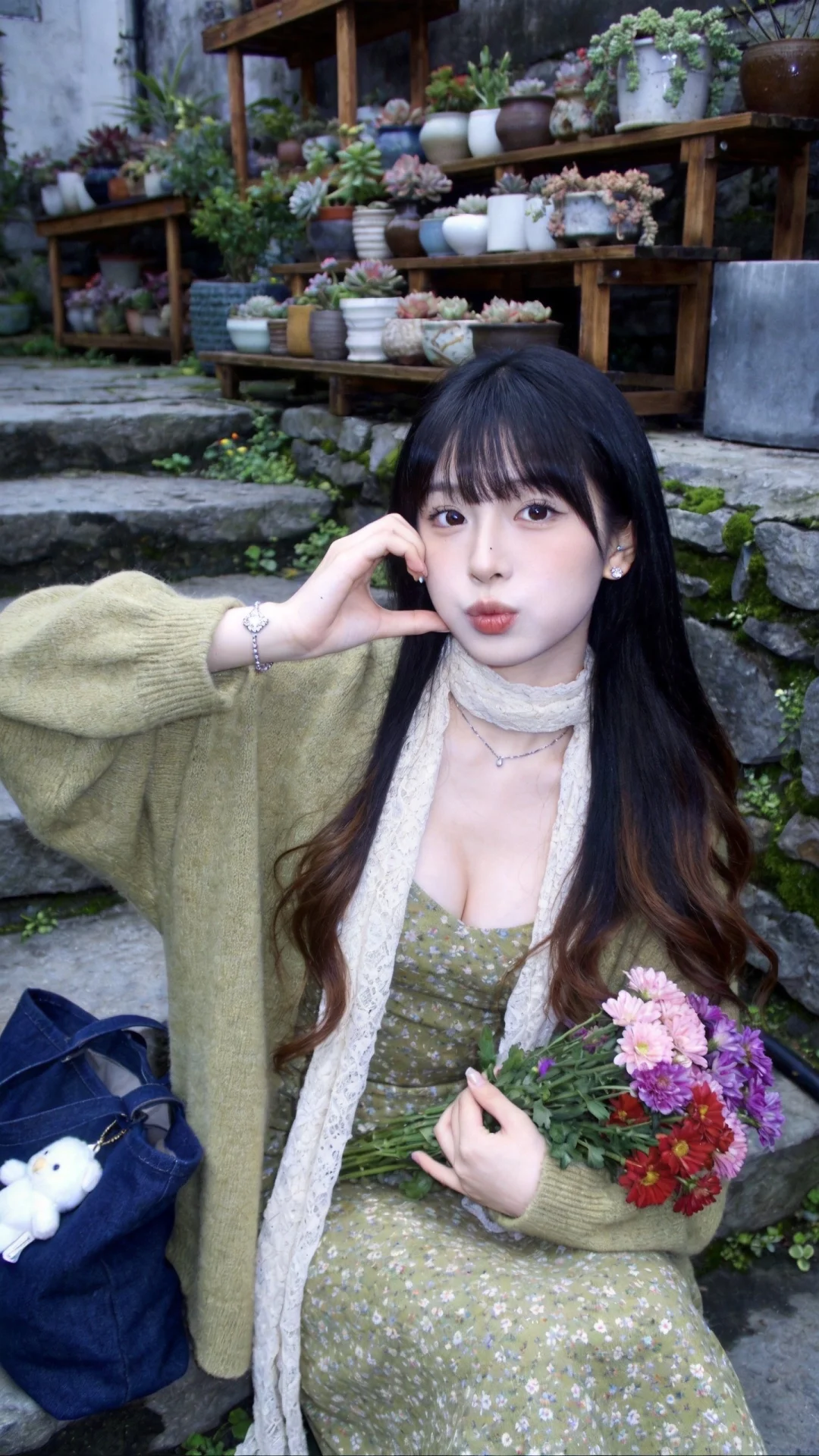 日常快照风格，皮肤白皙，底妆通透，肤色均匀自然，女生的发丝清晰可见，神...