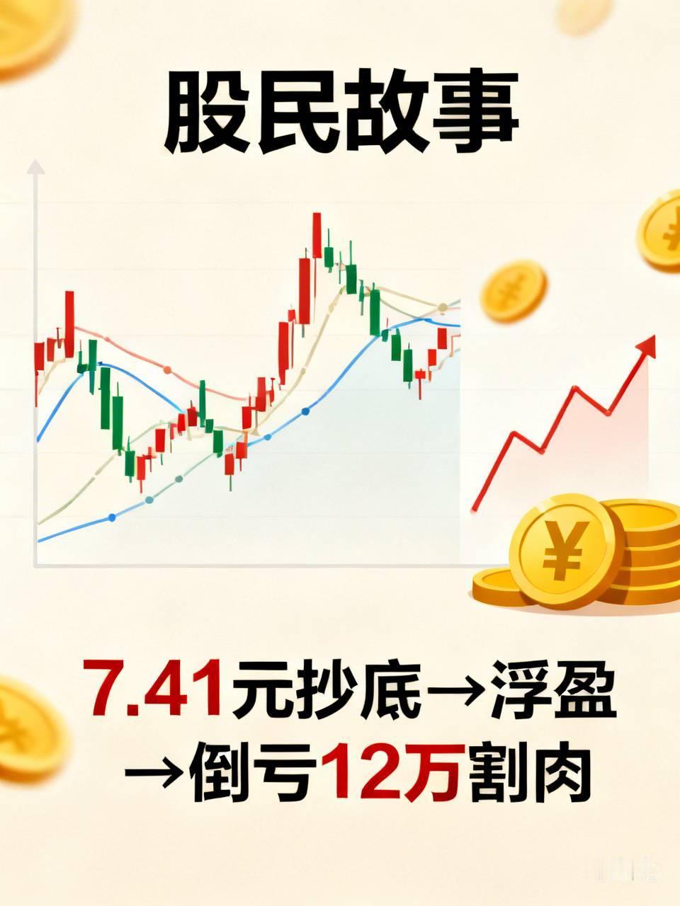 一位股民在7.41元抄底上海电气，浮盈几万块没走，最后倒亏12万割肉——这不是段