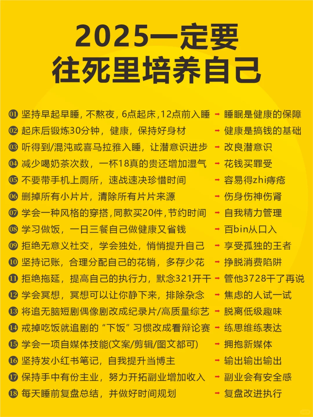 2025年要这样往死里培养我自己‼️