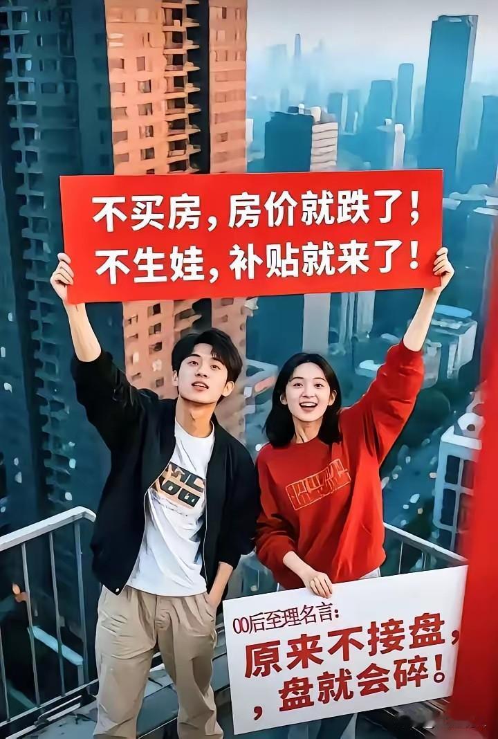 不买房，是因为房价太高买不起，买房的人少了，房价自然就跌了。不生娃，是因为养娃成