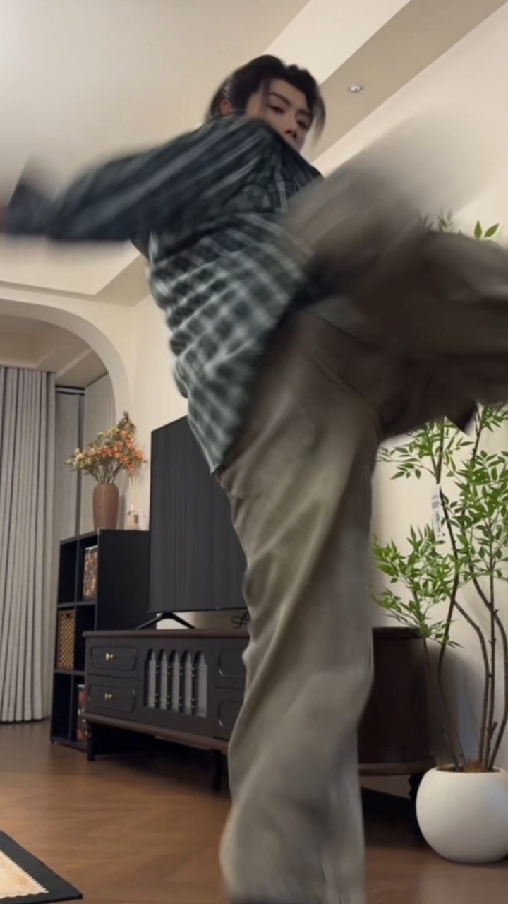 这个飞旋踢好喜欢！哥哥能不能踢我一jio啊