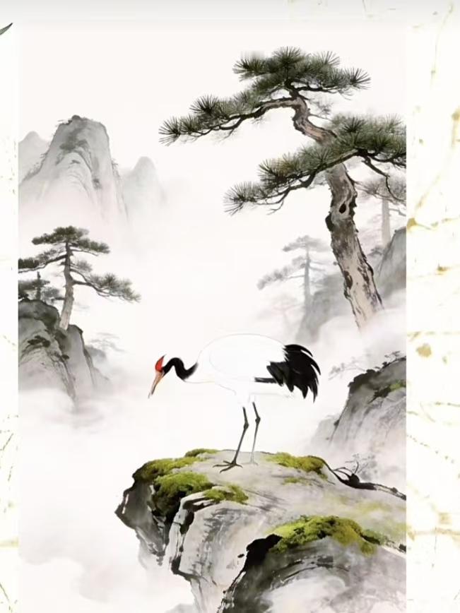 捣练子·闲云野鹤
抛俗念，远浮名，
云月随身意自宁。
野径荒桥鸦影淡，
鹤鸣清谷