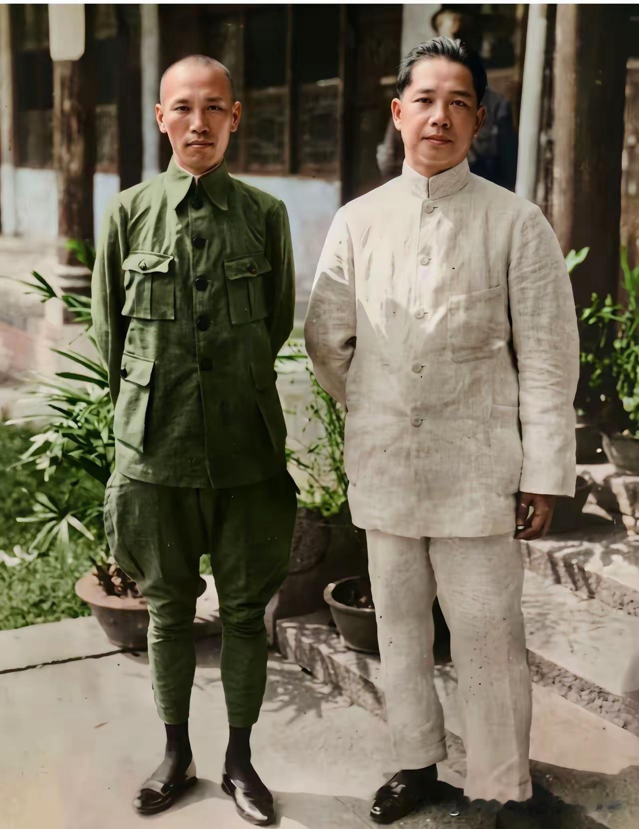 这张老照片，四大家族中占了两个：蒋、宋！

这张经过上色的老照片，在某些平台发布