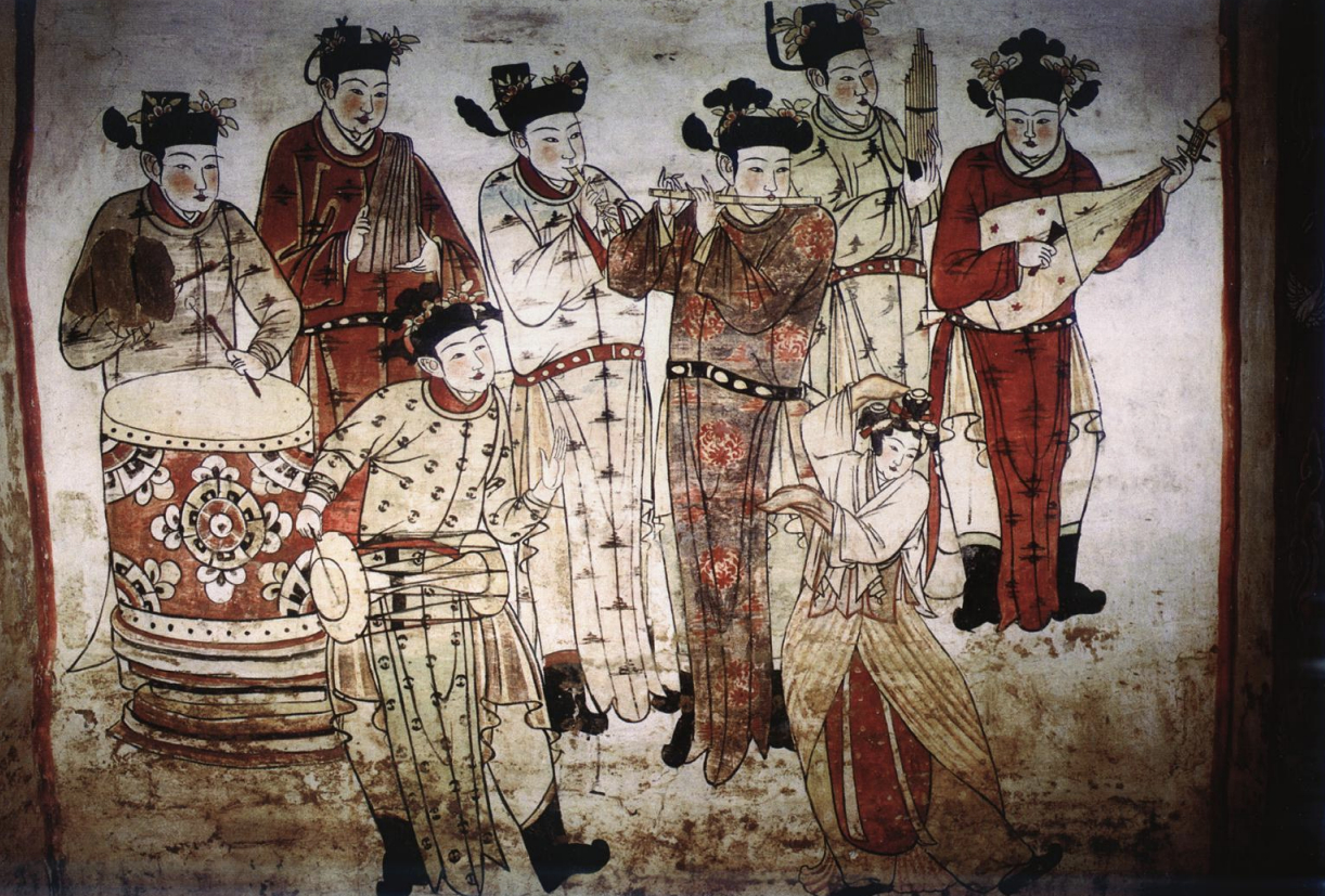 河北宣化下八里辽代张氏家族墓葬群中的M7张文藻墓的《散乐图》 和M10张匡正墓的