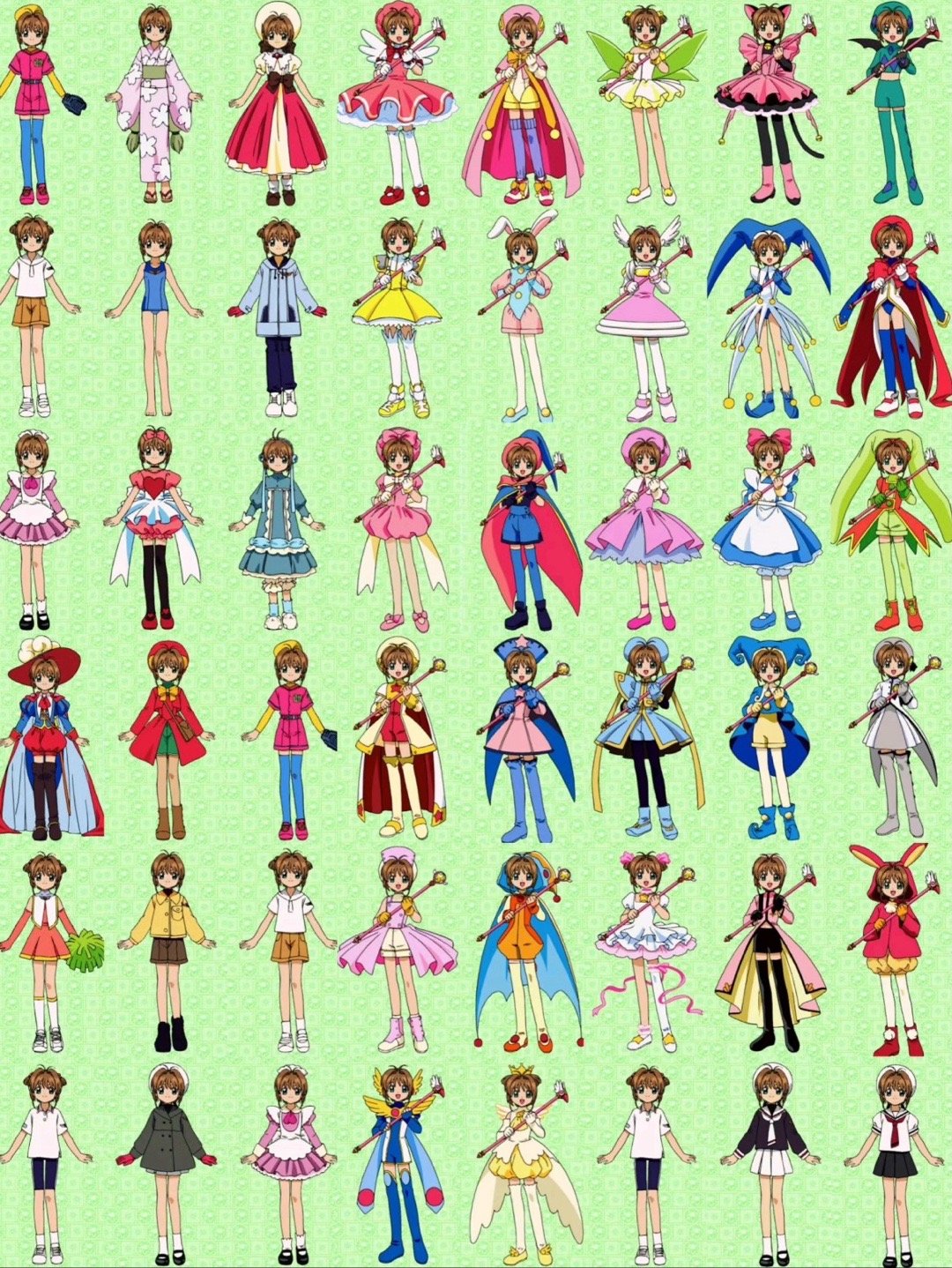 小樱到底有多少裙子啊！！👗💖👘魔卡少女樱衣橱大合集，大家都pick哪一套啊