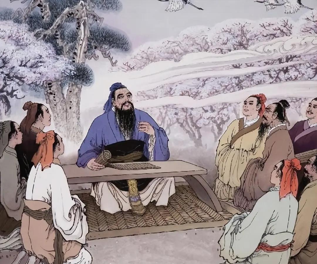 上联，？？？

下联，孔子云游写诗经，传授儒学