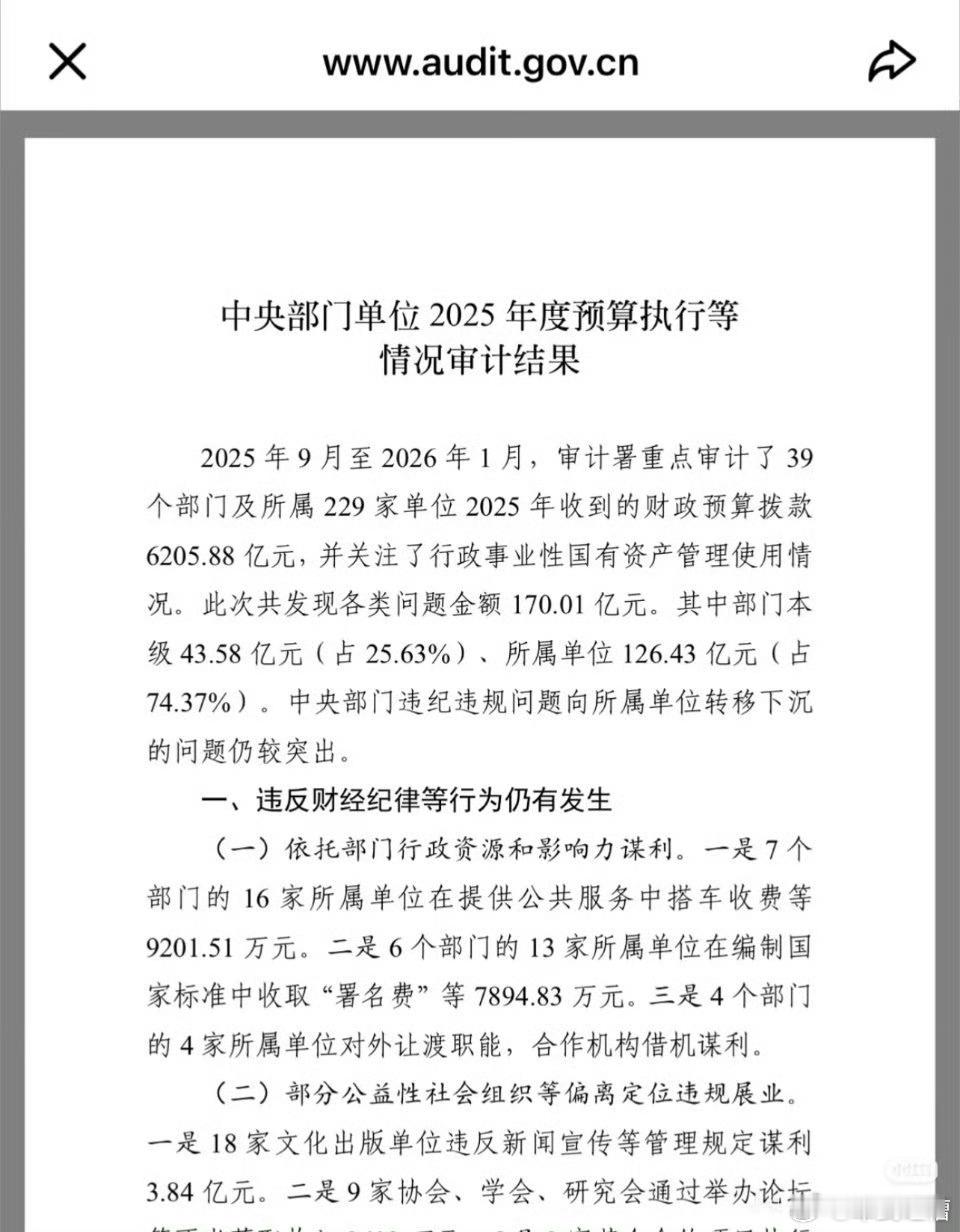 兄弟们，中央部门2025年度审计结果公示了妇联有关的宣传刊物，问题可不少 