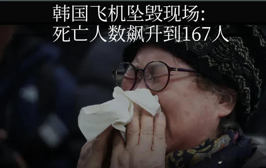 韩国飞机坠毁死亡人数飙升至167人。
飞机坠毁后突然起火。鸟类袭击和恶劣天气可能