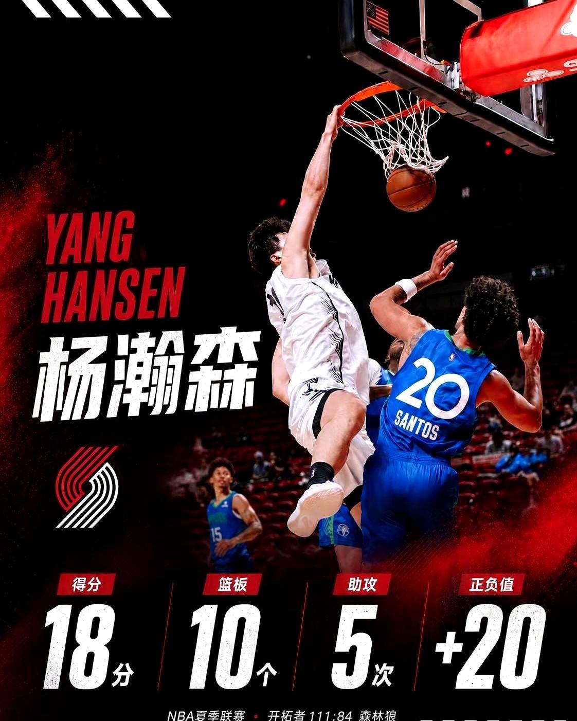 这才叫天赋！杨瀚森复出战，8投7中，直接把森林狼内线打穿了。

上一场还因身体不