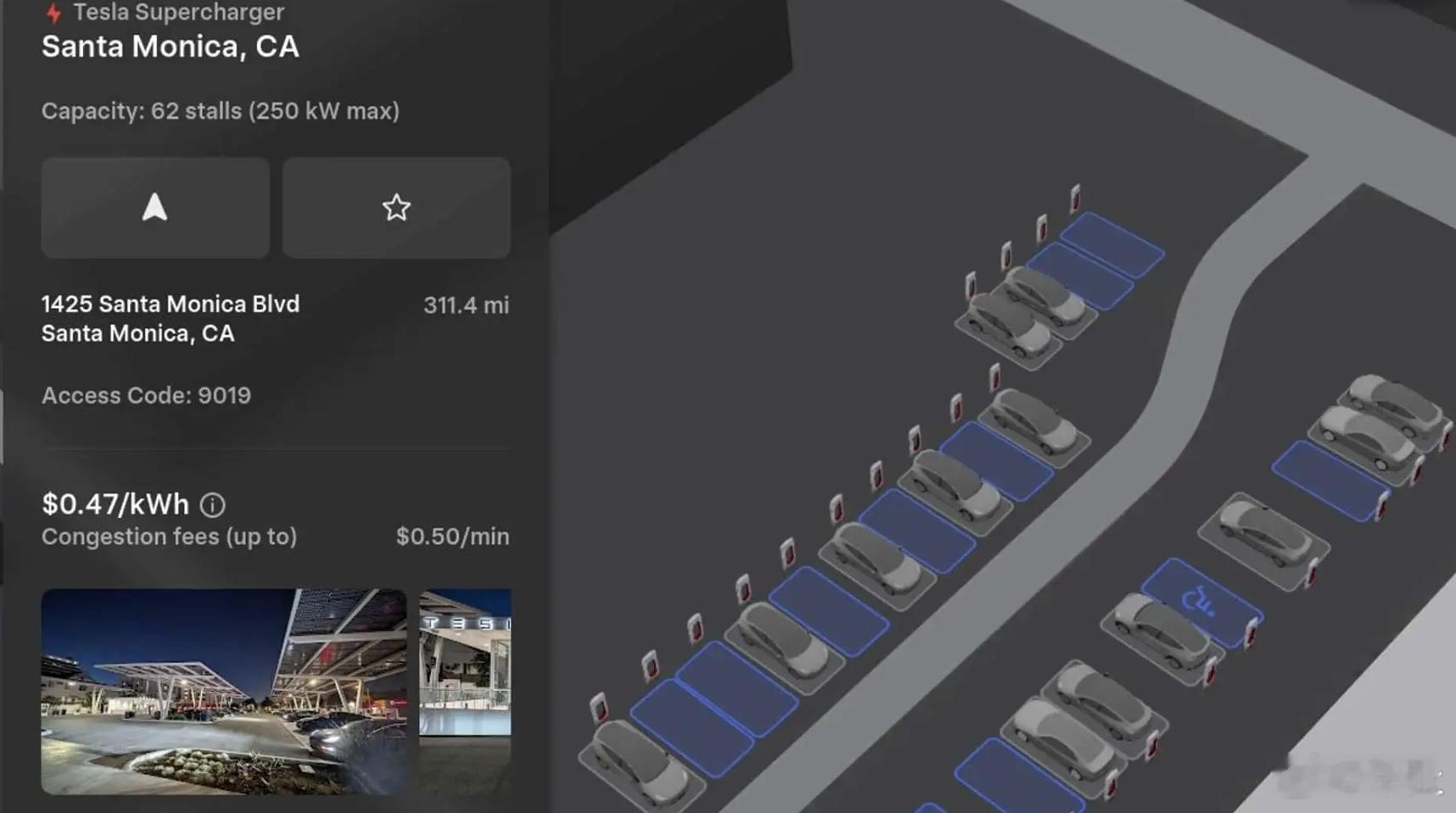 特斯拉假日更新，引入3D超充站地图特斯拉今年的假日软件更新已推出，其中包含一项全