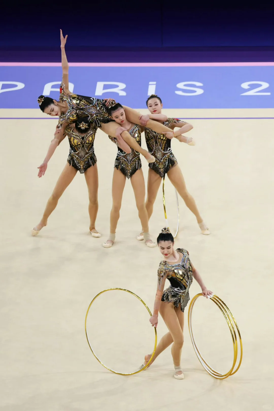 中国队艺术体操集体全能金牌！太美了！