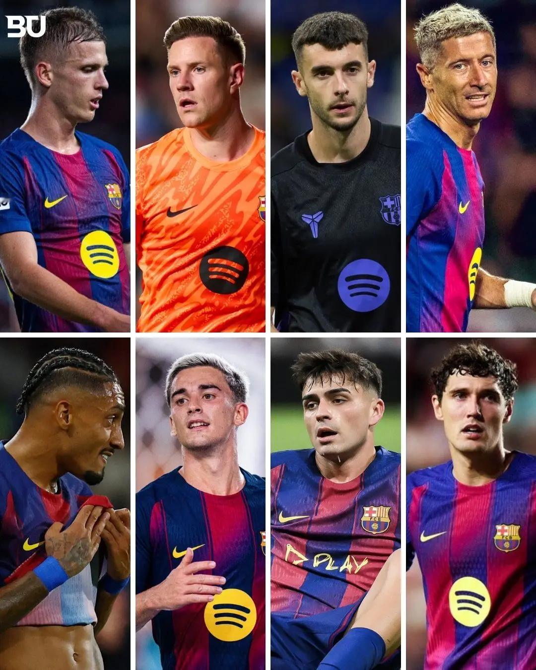 巴塞罗那伤病更新：奥尔莫 —— 已恢复训练莱万多夫斯基 —— 已恢复训练胡安·加