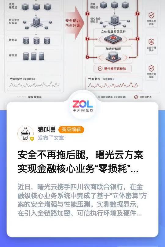 苦等已久！曙光云加密方案落地金融圈，程序猿发来贺电！

天天跟高并发架构打交道，