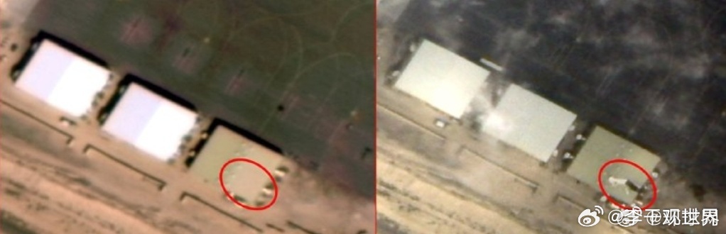 【伊朗媒体公布美军基地遭打击卫星对比图】伊朗法尔斯通讯社24日公布多组卫星对比图