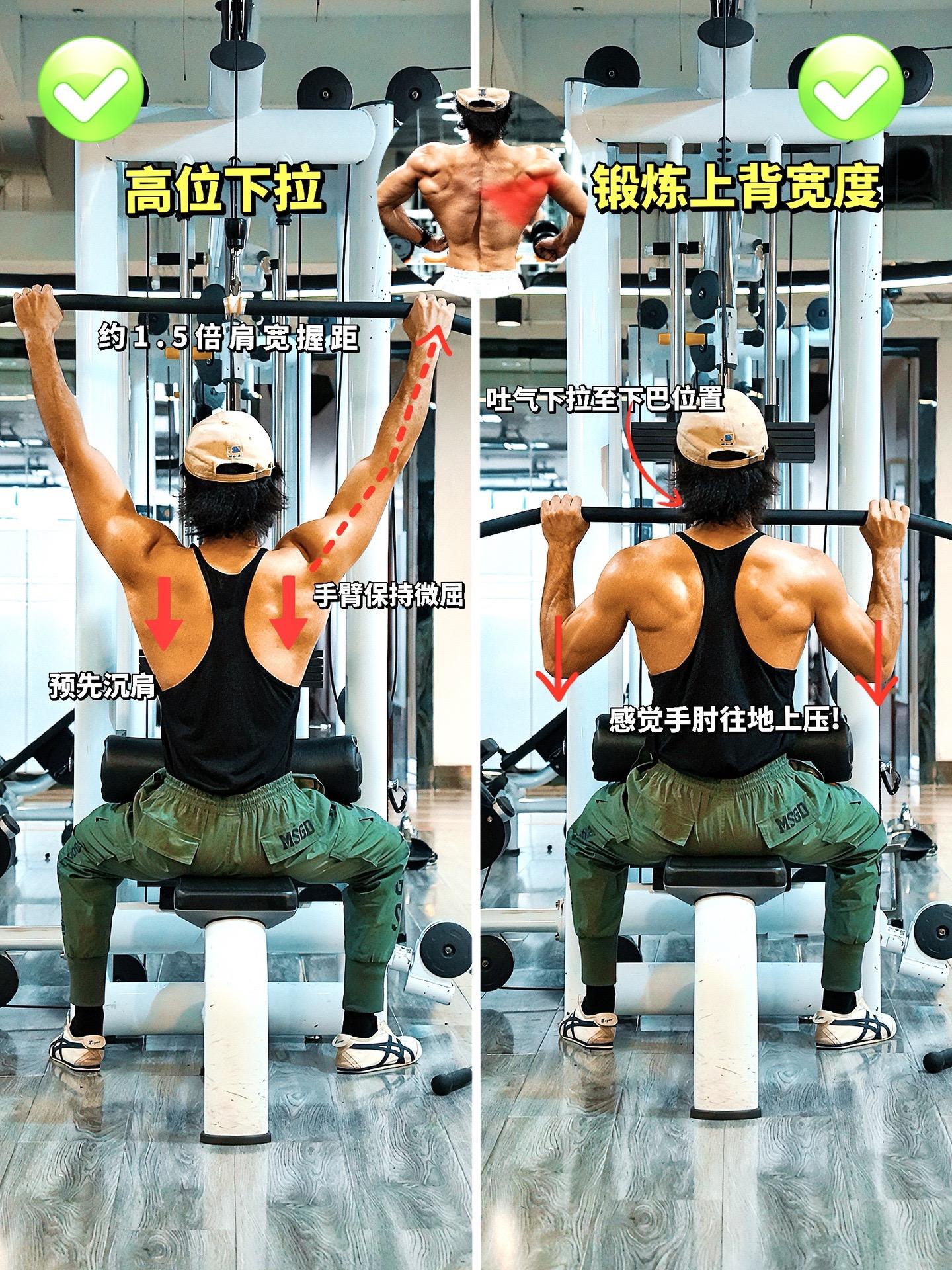 高位下拉全方位解析！高位下拉背部没感觉？看看你都做对了嘛？