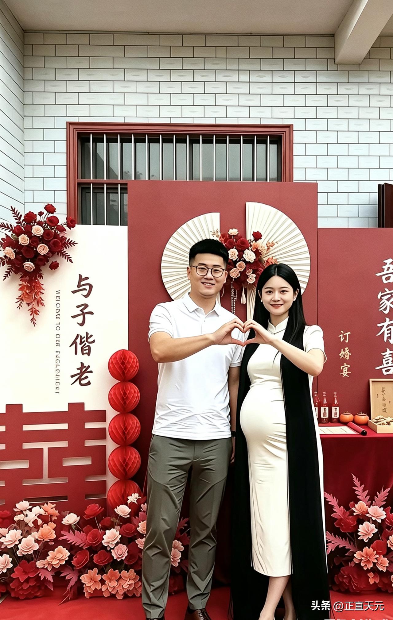 早些年未婚先孕，躲躲藏藏，娘家都觉得面上无光。
现在挺着孕肚办订婚宴，大大方方晒