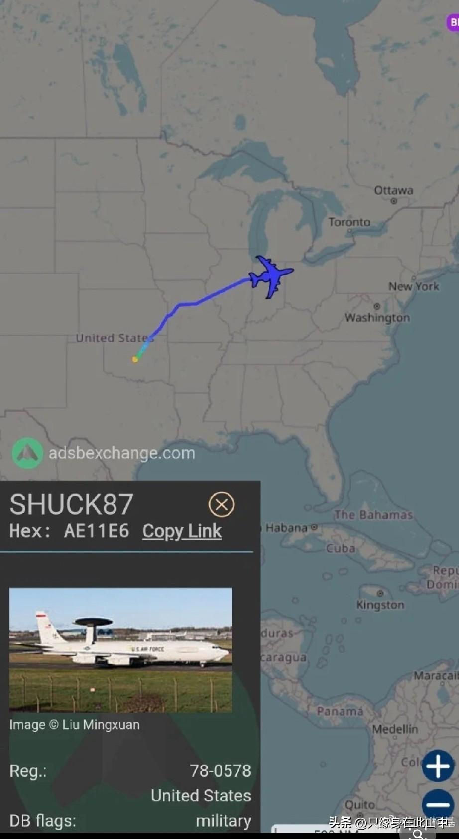 替补上场了，编号78-0578的E3G起飞前往沙特替换已经被腰斩的81-0005