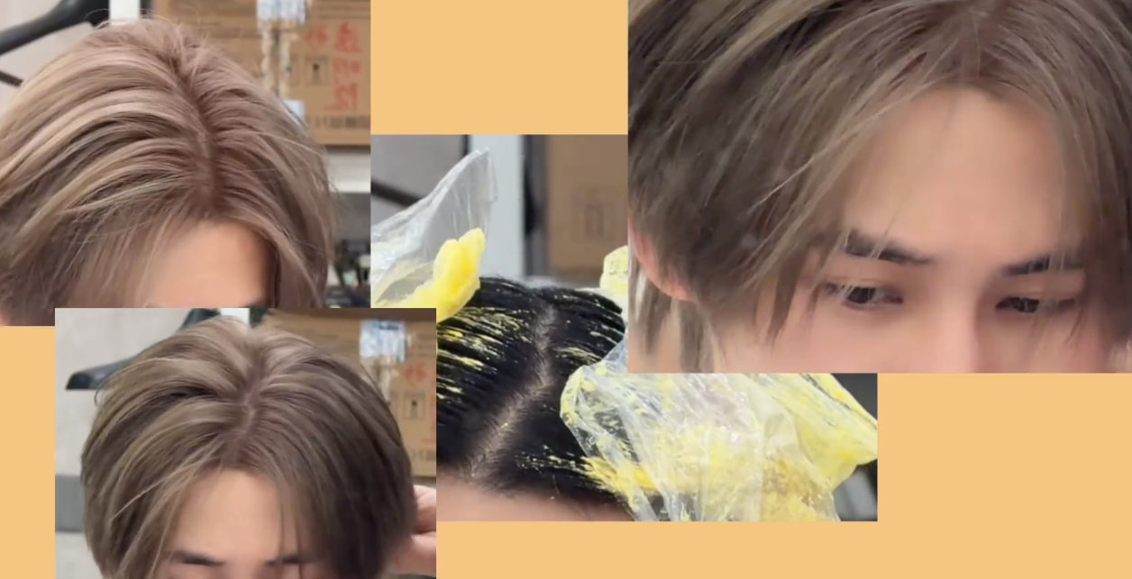 张真源的新发色记录张真源说藏发色的过程是难受的 张真源的新发色记录，张真源说藏发