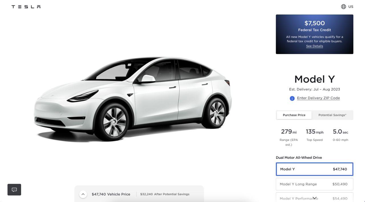 特斯拉上调美版ModelY售价
特斯拉美国特斯拉 Model Y 售价从 47,
