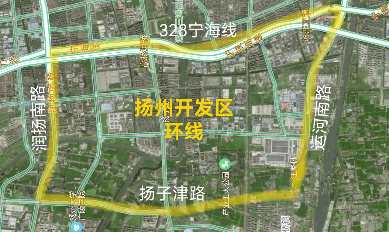 打造扬州经济开发区环线。目前正在打造扬州经济开发区环线，润扬快速路南延一期通车以