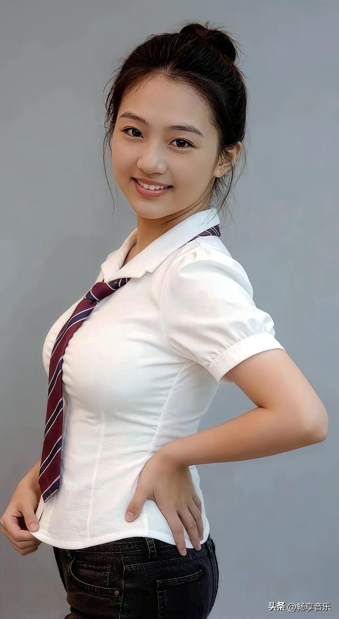 元气满满的校园少女，青春洋溢的笑容！😊✨分享阳光下随手拍的照片随手拍，分享图片