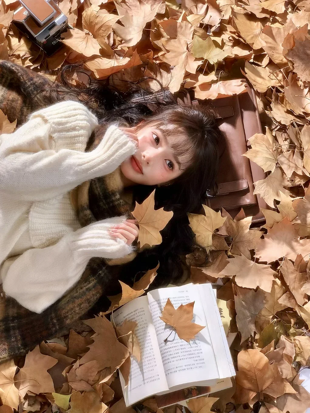 ‧₊˚Live🍁⸝⸝꙳超适合i人的秋天枫叶拍照姿势