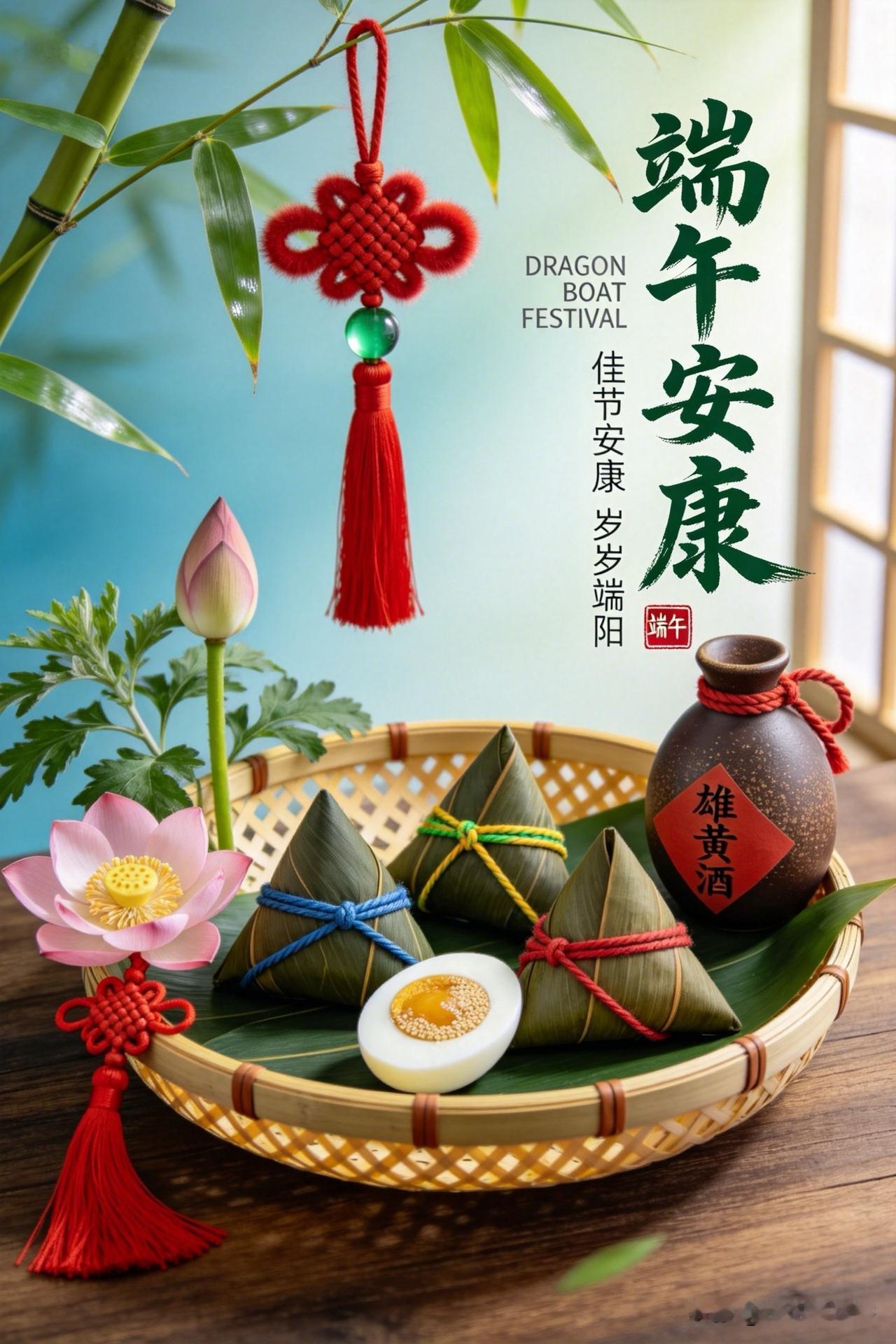 《端午五愿书》
[微风][微风][微风]
艾草低垂的清晨
是谁在屋檐下
解开一枚