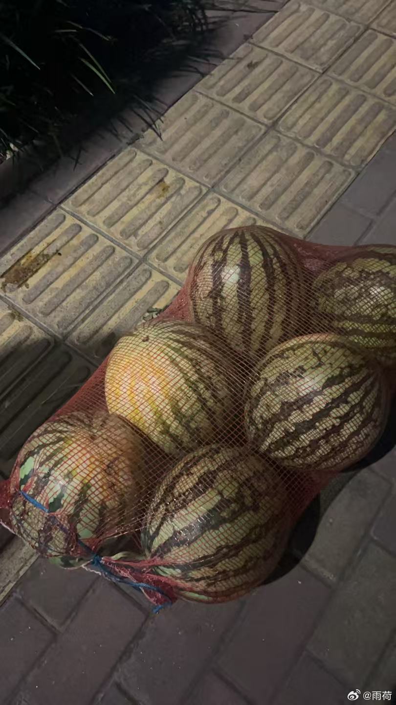 两毛钱一斤，十块钱一袋随便装，妹妹发的她在家门口买的西瓜，这价钱，几十年前的价格