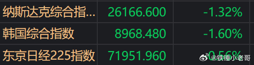 昨晚美股下跌，纳斯达克指数全是被谷歌和spacx砸的，其他的继续涨，亚洲股市目前