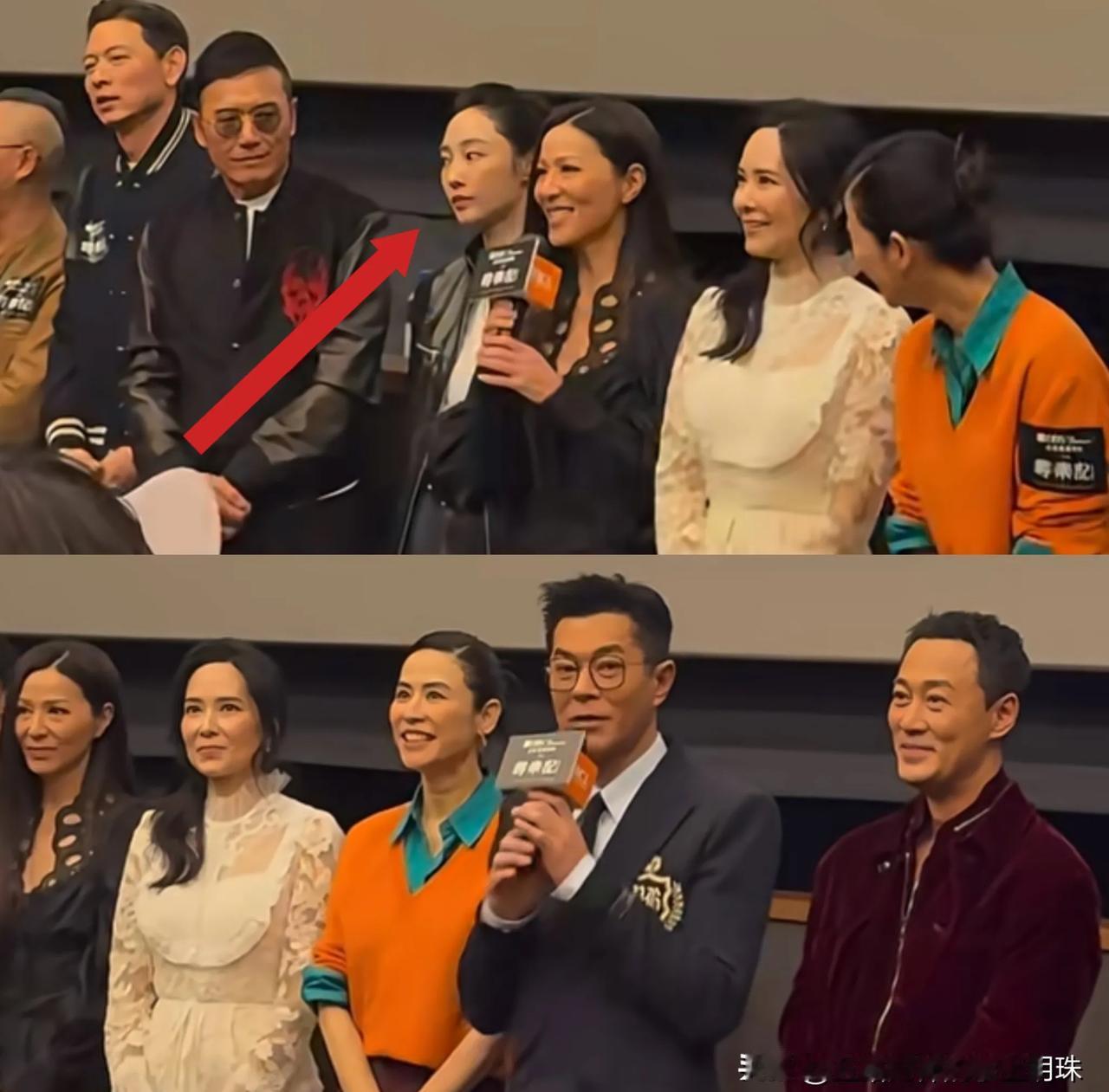 寻秦记首映礼上，白百何怎么了。
电影寻秦记香港首映礼，很多明星都来了，古天乐，林