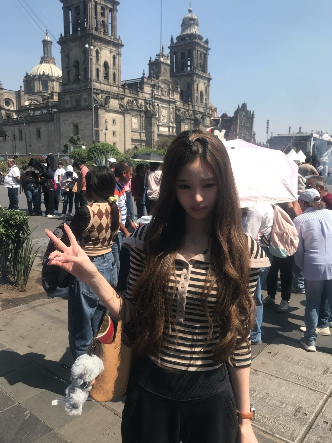 我第一次用自动卷发棒！ 