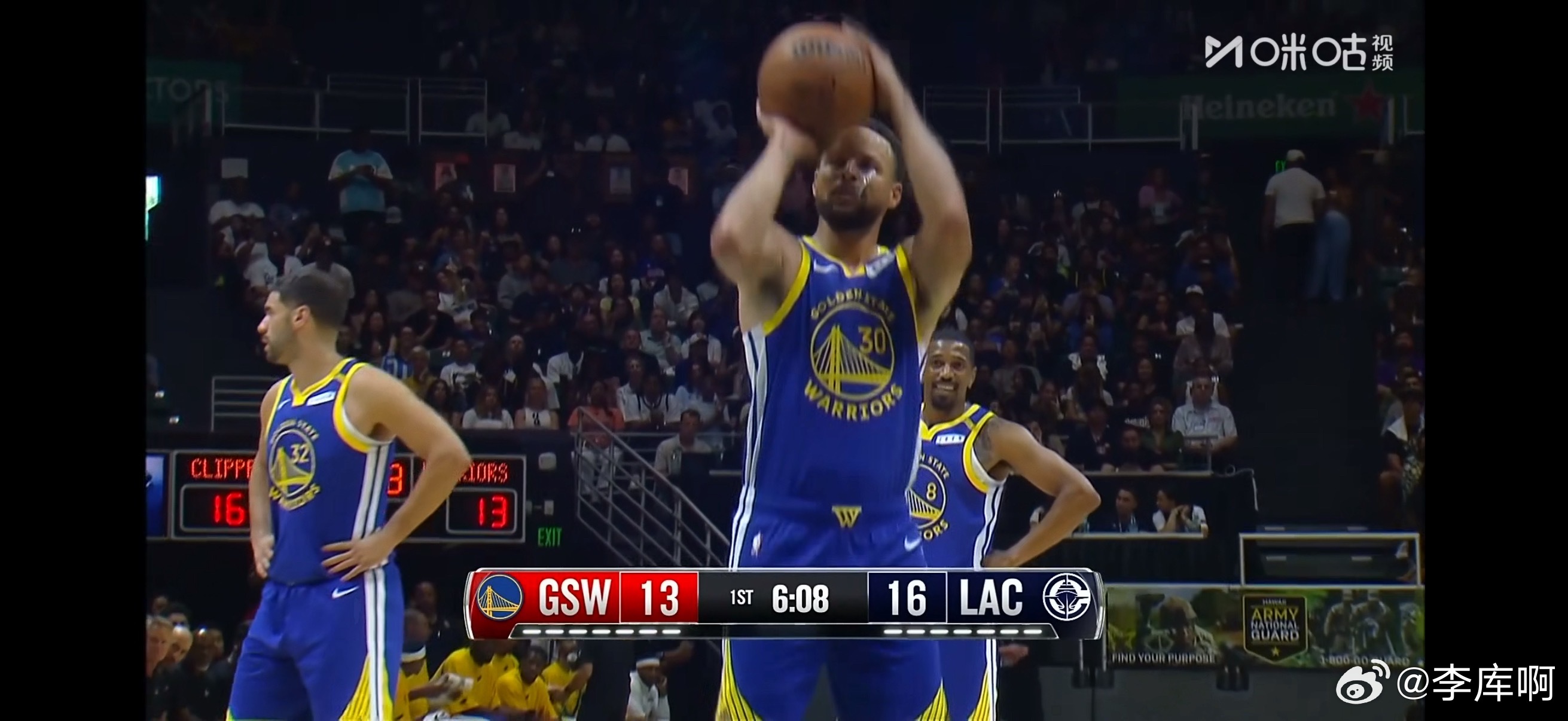 最近唯一一次早起金州勇士[超话]nba开赛倒计时勇士vs快船 ​​​