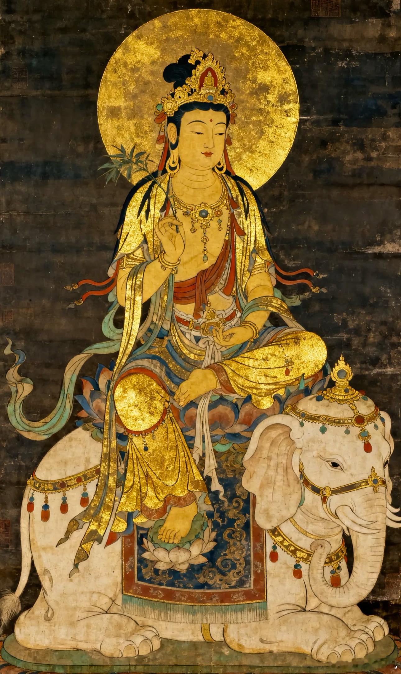 今天是农历四月十八，殊胜之日。礼赞普贤菩萨圣像，让自己的内心宁静下来，宁静便能招