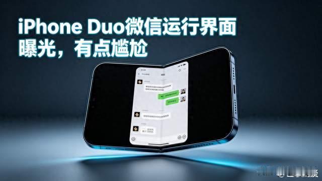 iPhone Duo微信运行界面曝光，有点尴尬