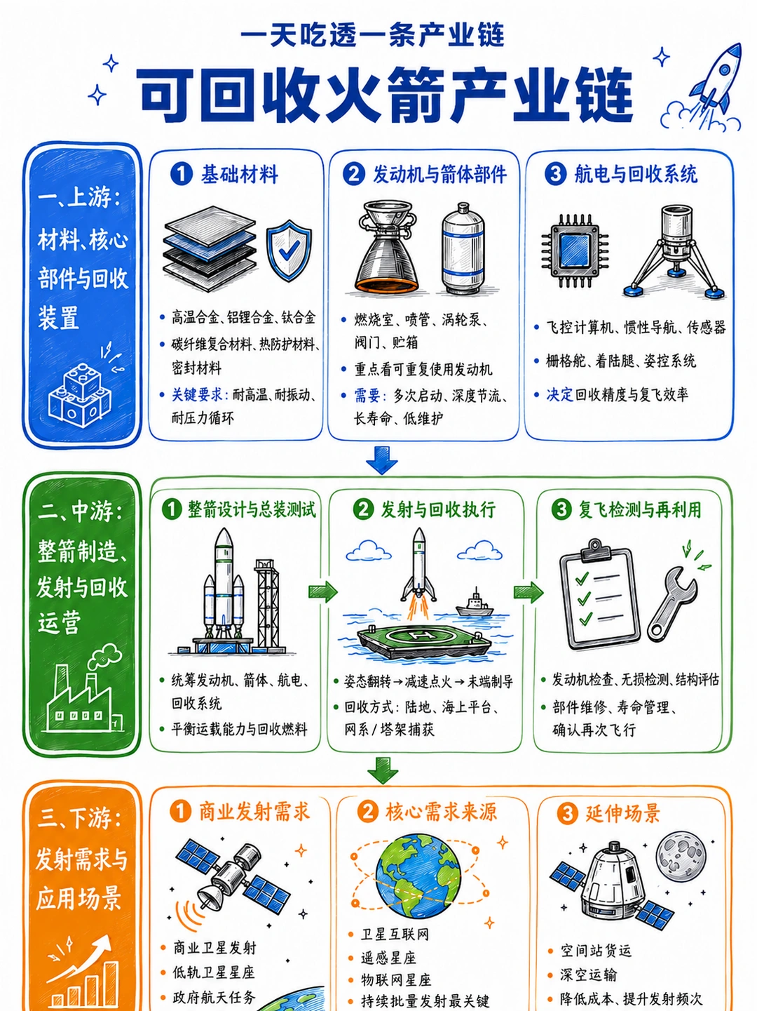 一天吃透一条产业链：可回收火箭