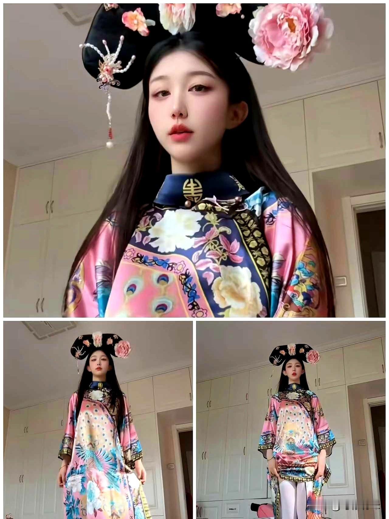 刚才刷到一个绝美动态，瞬间秒懂了啥叫“从此君王不早朝”。
这长相这身段，要是直接